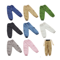 6分BJD娃衣/12寸30cm胖體玩具娃娃衣服牛仔口袋長褲子配件