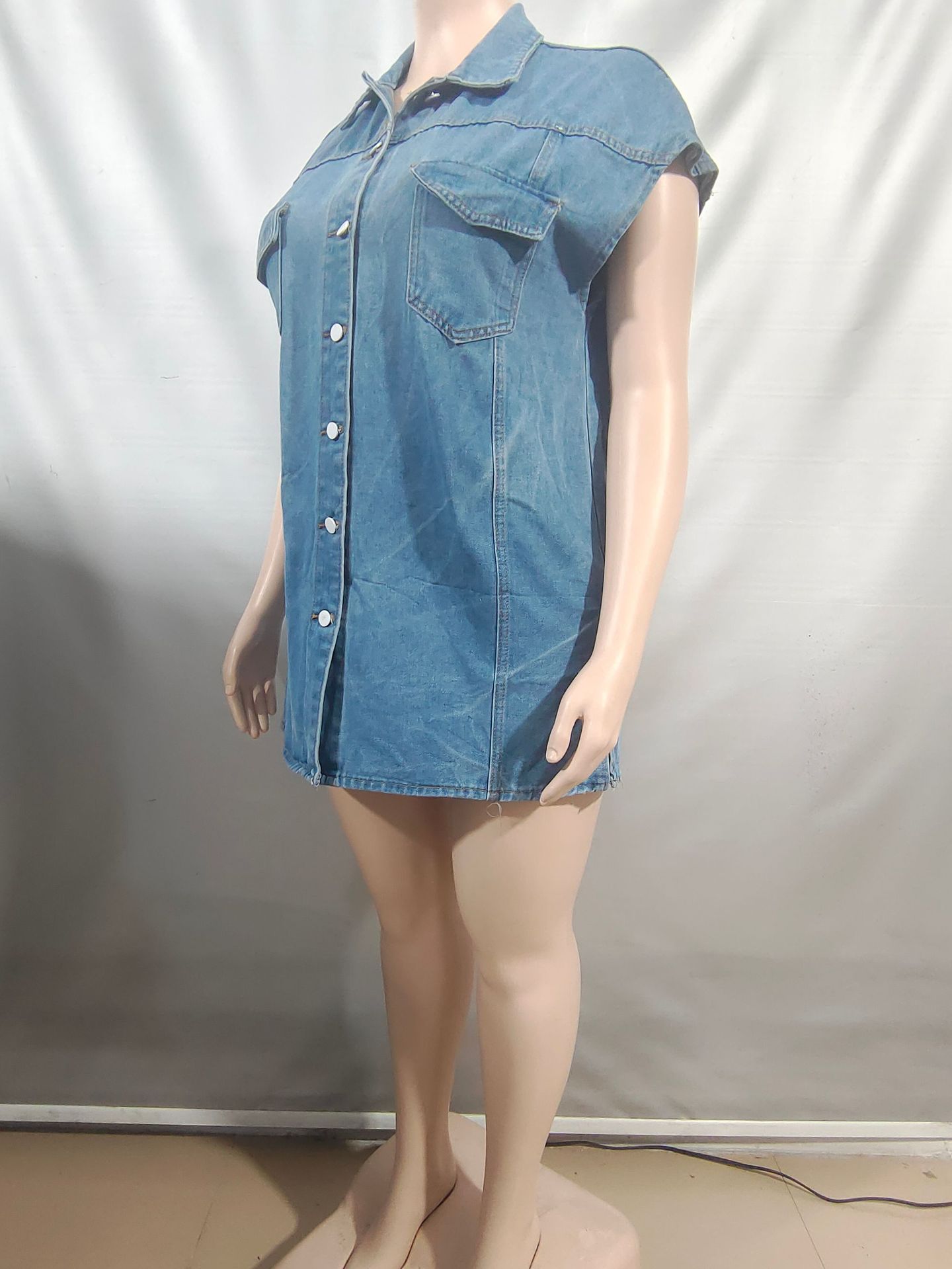 Chaleco vaquero mujer chaqueta sin mangas casual estilo moda_voghion.com