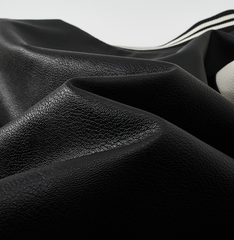 Herr bikerjacka i konstläder slim fit med ståkrage_voghion.com