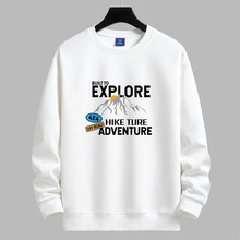 冬装新款圆领加绒卫衣男青少年宽松大码国潮情侣学生长袖潮流男装