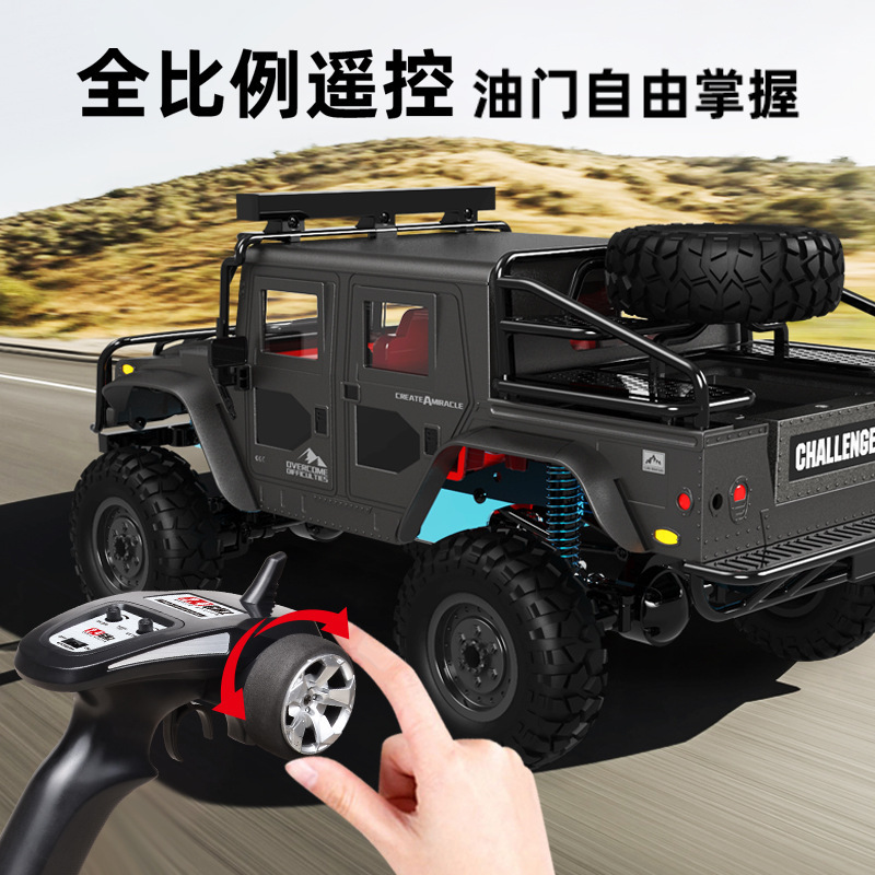 Control remoto transfronterizo de tracción en las cuatro ruedas escalada todoterreno IPX4 coche de alta velocidad simulación a gran escala Humvee coche H1 modelo de juguete