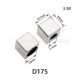 D173-D175 Metal Square Double Hole Hanging Clock Sweatshirt Pants Hat Rope DIY Decorative Buckle Anti-Slip Waist Locking Rope Buckle