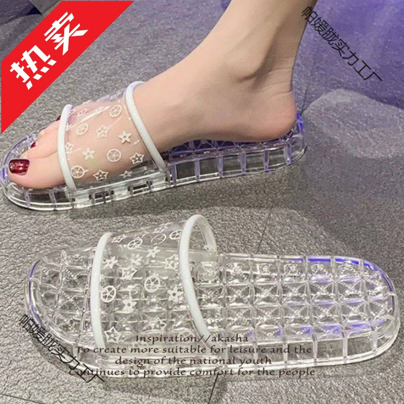 Non-slip beach old-fashioned slippers for bath, for beloved
