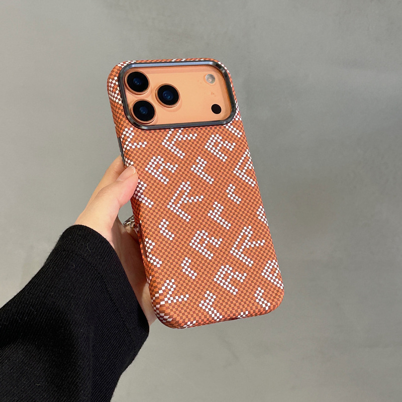 Suitable for Apple 17Promax Kevlar Magnetic Phone Case Iphone16 Carbon Fiber Plaid Pattern 15 Anti-Fall Cover 14 Suitable for Apple 17Promax Kevlar Magnetic Phone Case Iphone16 Carbon Fiber Plaid Pattern 15 Anti-Fall Cover 14