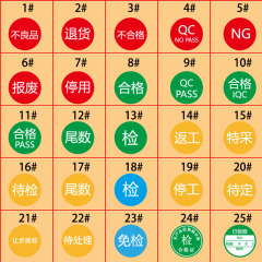 Wholesale unqualified label green mantissa rework defective product return NG special purchase pending inspection sticker QCPASS label