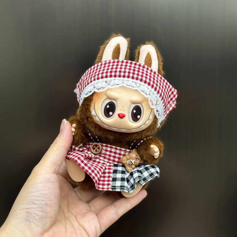 新しいかわいいシュガージェルフェイスラブブドレッシング帽子ペンダントぬいぐるみラブブ人形バッグペンダント|undefined