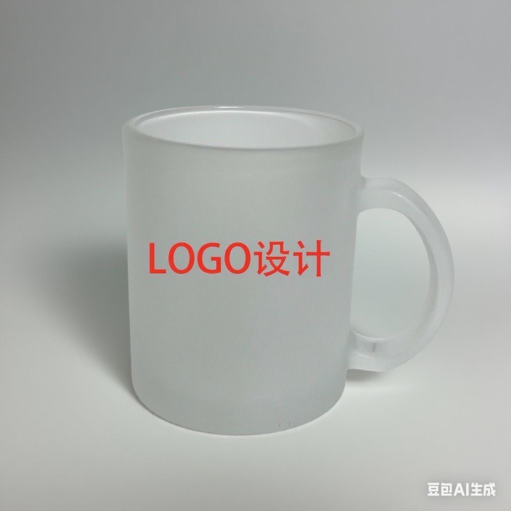 11oz玻璃杯印图涂层马克杯磨砂空白透明杯家用马克杯耐高温礼品杯