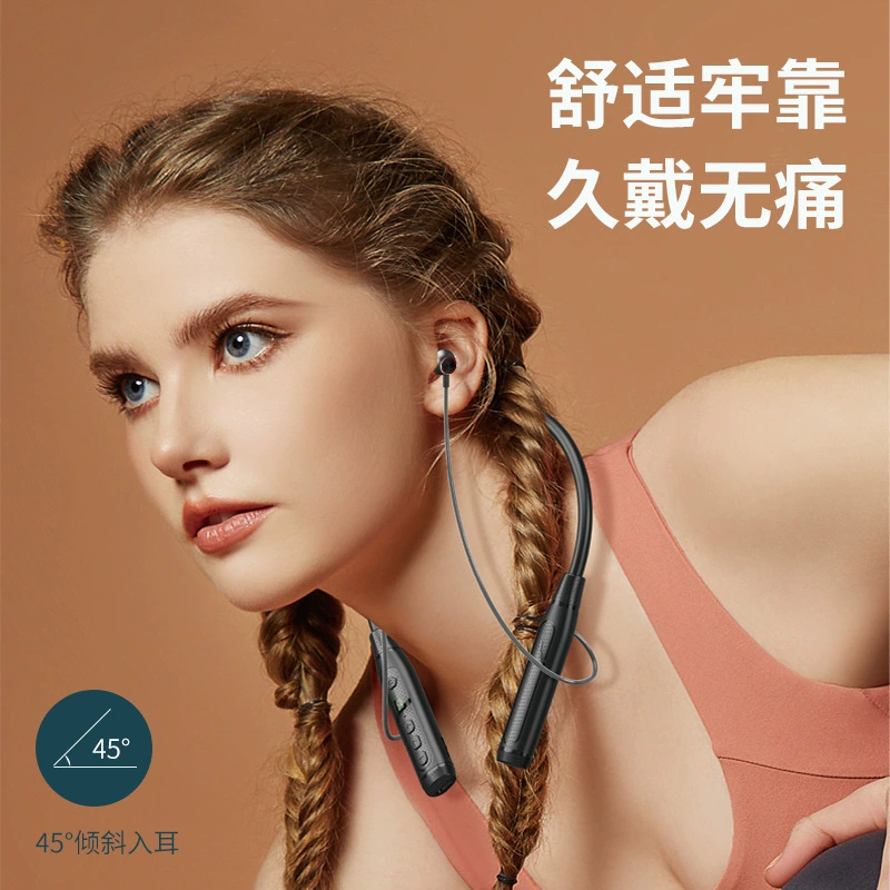 Cross -border neck hanging Bluetooth headset in -ear metal