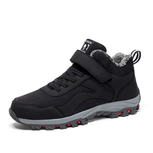Waterproof Snow Boots for Men, Thick Warmth, Elderly Shoes, Winter Cotton Shoes, Fleece Lined, Thick
