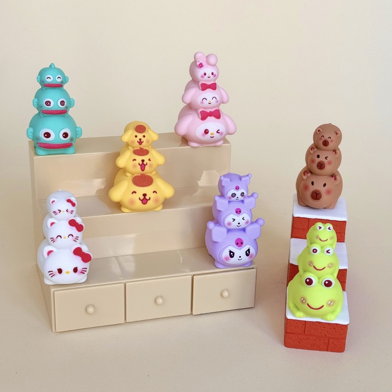 手感漆三丽欧叠叠乐 盲袋萌粒diy饰品挂件钥匙扣桌面摆件树脂配件|undefined