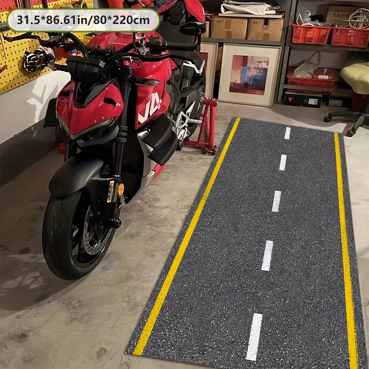 Motorcycle display carpet car non-slip anti-oil floor mat racing locomotive dirt-resistant and dust-proof protective mat can be used on behalf of the hair