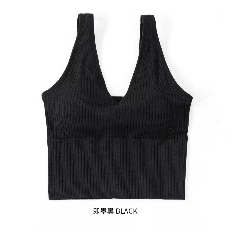 881 de cuatro estaciones de belleza espalda hilo camisola mujeres pecho abrigo Chaleco con almohadilla en el pecho interior y exterior desgaste tubo superior chaleco deportivo mujeres