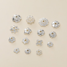亮银色梓合金花托隔片莲花串珠 手工diy手链项链饰品配件材料批发