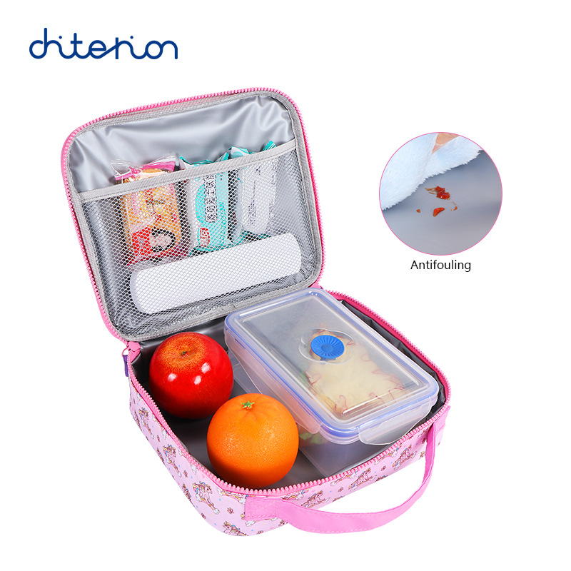 2023 new cute cartoon lunch bag children's lunch box insulation bag snacks fruit fresh-keeping bag portable lunch bag