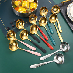 304 stainless steel large soup spoon for household use, soup shell colander, hot pot special crescent soup spoon, internet celebrity large soup bowl spoon