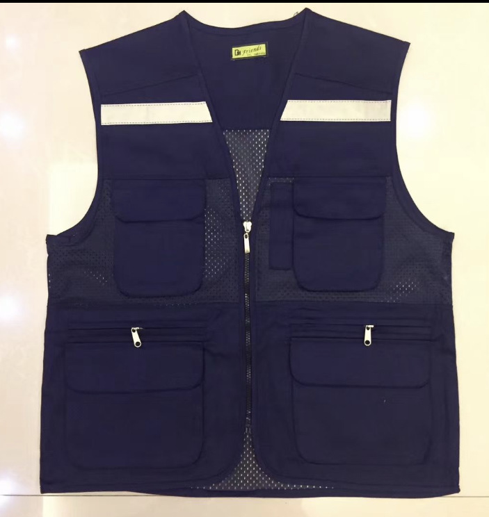Chaleco multibolsillos, chaleco de voluntariado, tamaño personalizado, impresión reflectante, gestión de emergencias, fotografía, malla, ropa de trabajo para comercio exterior