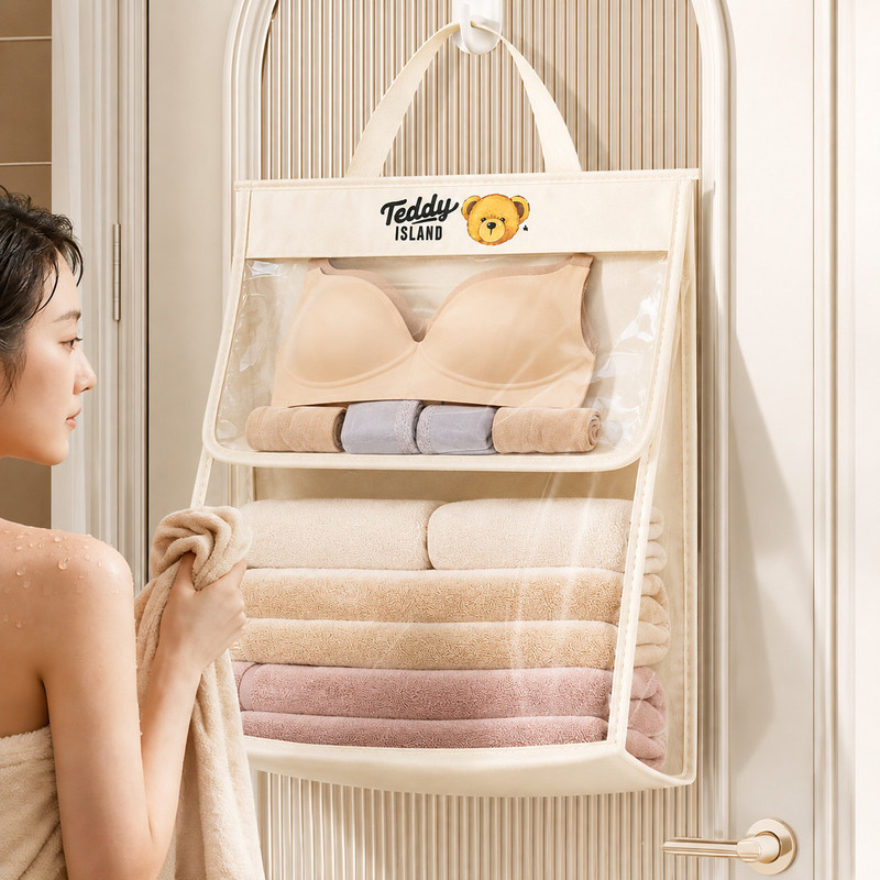 Waterproof hanging bag for storing clothes in the bathroom, dormitory shower room, waterproof storage solution for clothes in the shower room Waterproof hanging bag for storing clothes in the bathroom, dormitory shower room, waterproof storage solution for clothes in the shower room