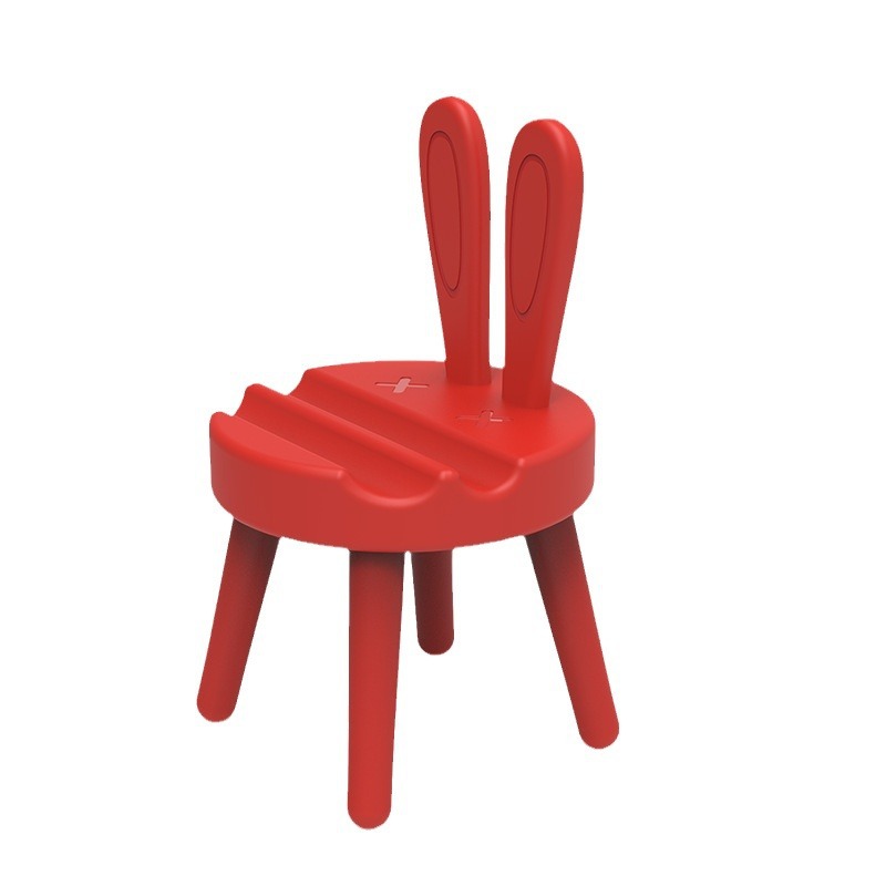 Venta directa de fábrica, regalos promocionales creativos de plástico, silla de dibujos animados, soporte para teléfono móvil de escritorio, soporte para teléfono móvil, se puede imprimir LOGO