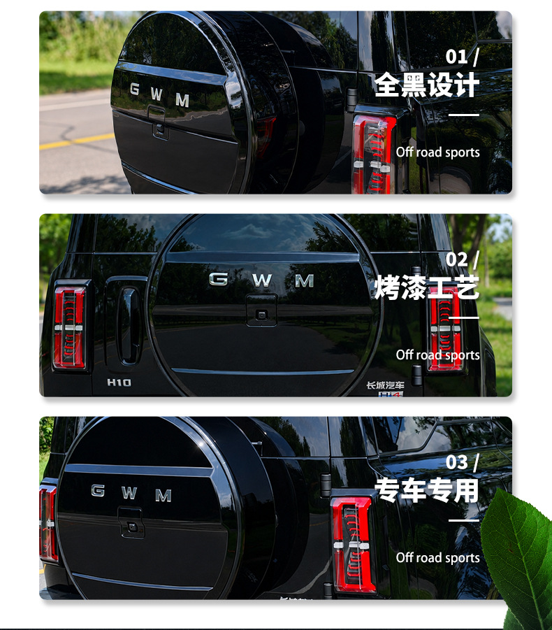 Great Wall Haval H10 spare tire cover rear tailgate spare tire protective shell off-road modification dustproof and scratch-resistant decorative accessories
