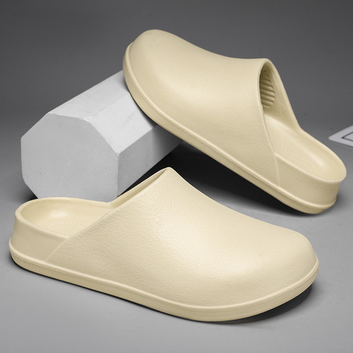 Summer new style with soft sole and poop feeling. Baotou drag large size fashionable casual shoes, non-slip and deodorant work sandals
