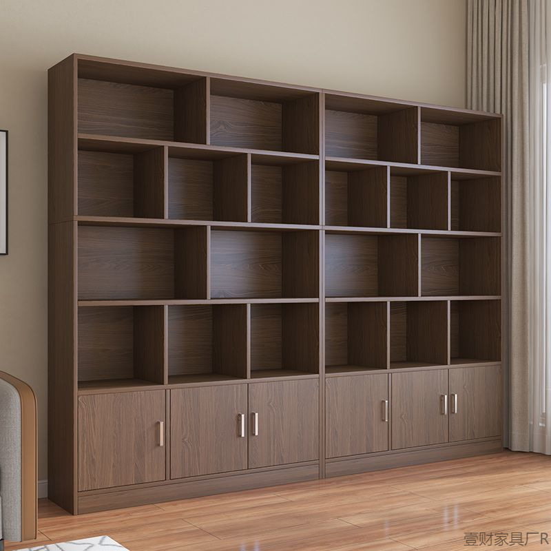 实木生态板酒柜靠墙客厅置物展示柜商用酒架家用新中式书柜