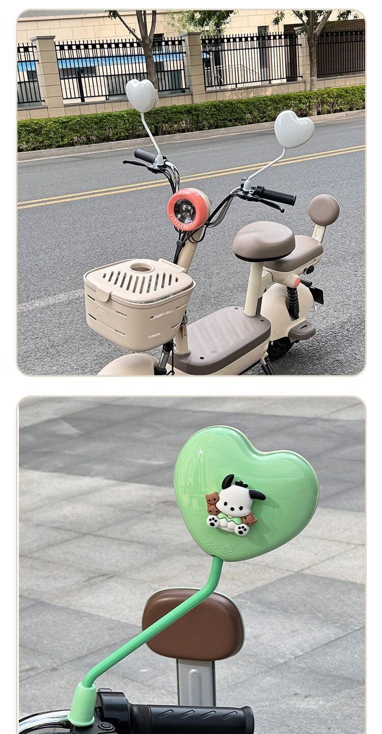 Electric Vehicle Heart-Shaped Rearview Mirror