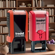 trodat卓达4907人名章回墨印章4908材料批发不刻字姓名章翻斗印