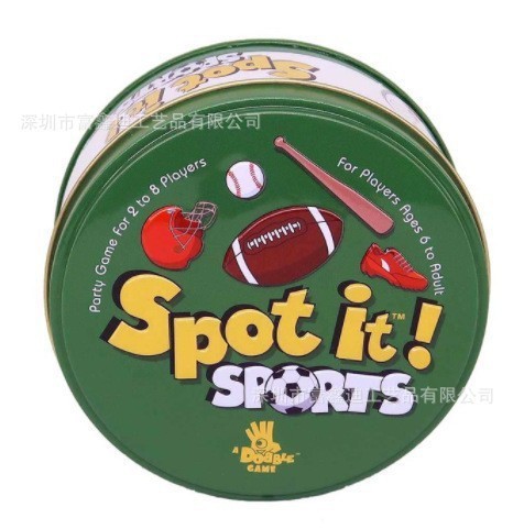 全英語spot it家庭パーティの親子が違うゲームカードを探しています。|undefined