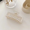 Hairgrip from pearl, big crab pin for bath, elegant shark, hairpins, hair accessory, South Korea