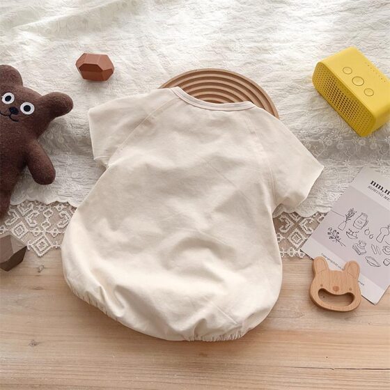 Baby Clothes Cartoon Puppy Shape Wrap Fart Clothes for Boys and Girls Baby Summer Clothes Climbing Clothes Fresh and All-match Summer New
