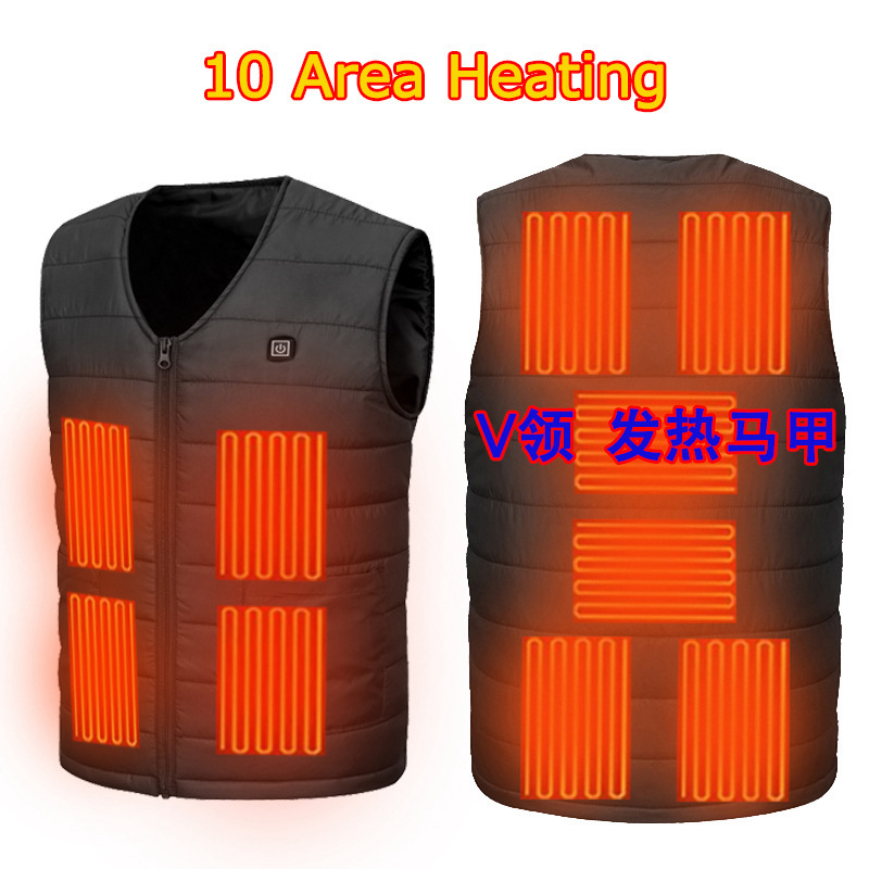 Amazon Smart Constant Temperature Warm Heating Suit for Men and Women V-Neck Heating Vest Electric Vest USB Charging Vest