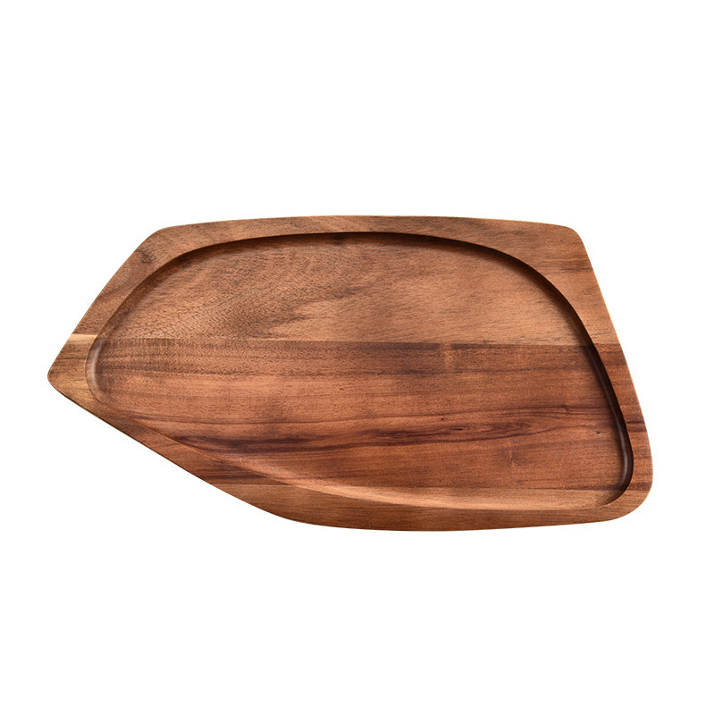 Paleta de madera japonesa Acacia rectangular bandeja de madera casera taza de mesa plato de café plato de pan plato de té