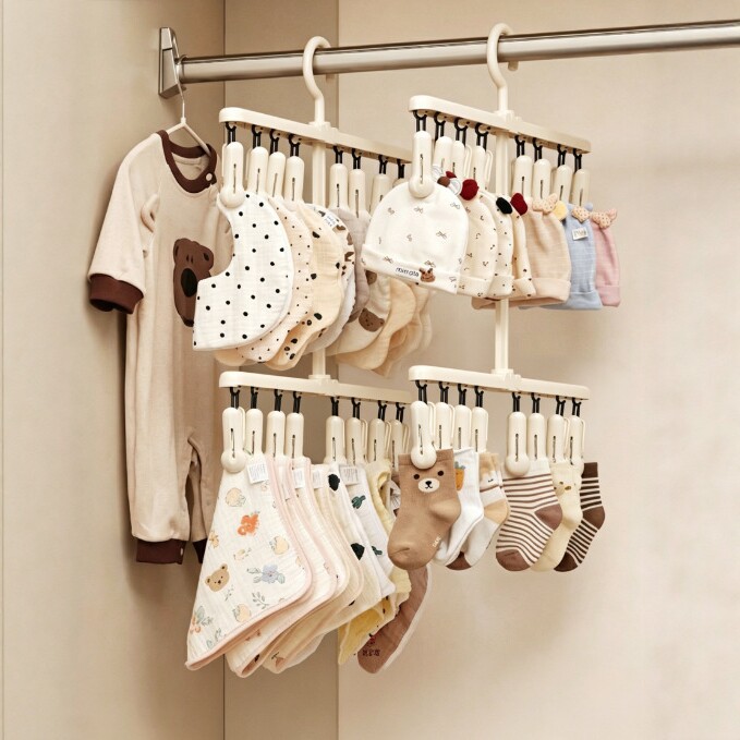 Sock Drying Rack with Multiple Clips for Home Use, Non-Marking Sock Clips, Multifunctional Drying Tool for Underwear and Socks in Student Dormitories