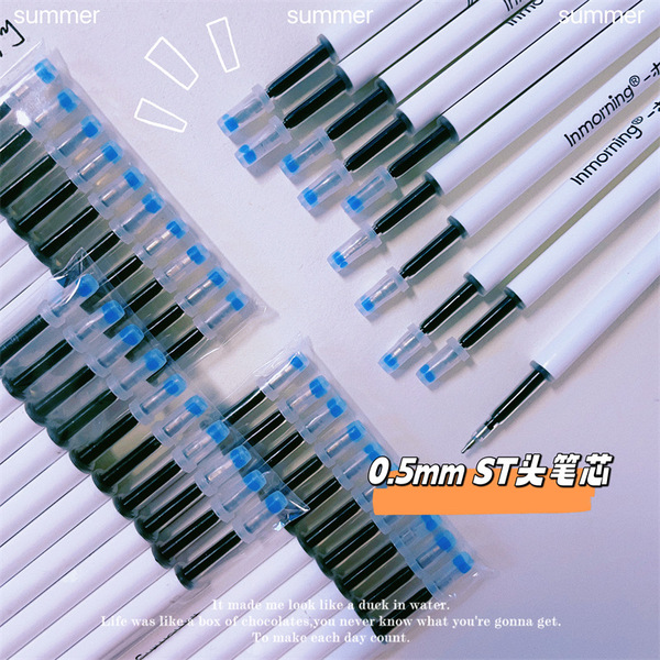 Genuine changeable quick dry smooth rollerball pen for students