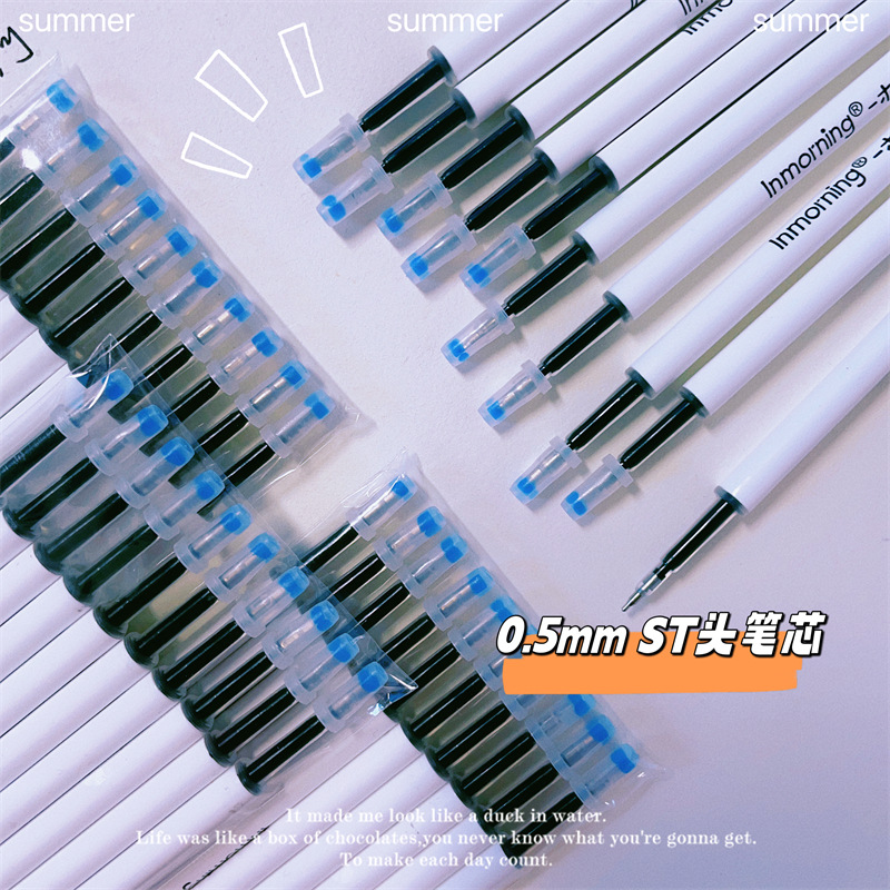 Genuine changeable quick dry smooth rollerball pen for students