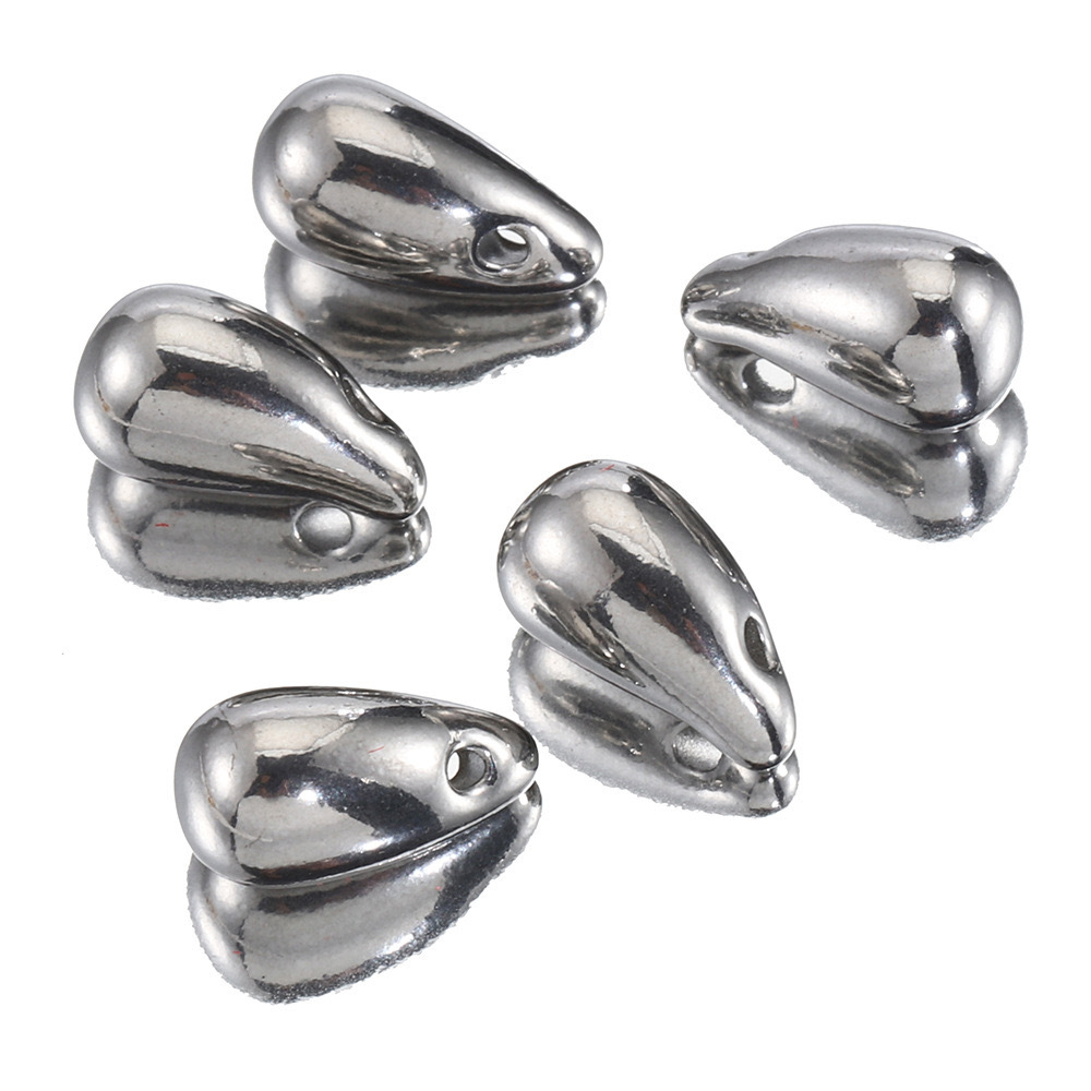 304 Stainless Steel Material Water Droplets Pattern Polished Finish 1 Piece 6 * 12mm Hole 1~1.9mm 304 Stainless Steel Water Droplets Polished Pendant