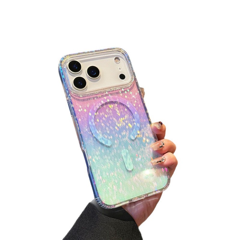 苹果17手机壳闪粉彩镀磁吸壳适用iphone17promax高级感17Air防摔|undefined