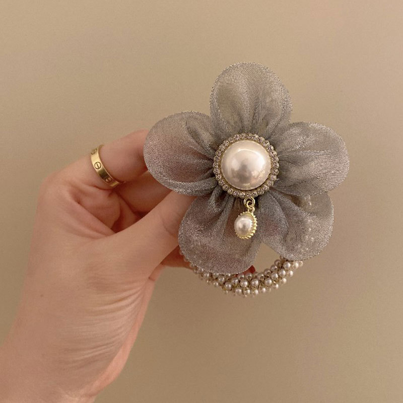 Corea del Sur Dongdaemun pequeñas flores corredores de cabello para mujeres correa de cabello para niñas correa de correa de perlas