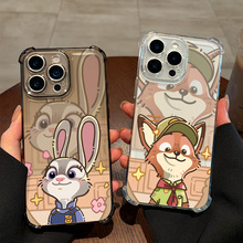 疯狂动物城苹果17手机壳朱迪iphone15/16promax四角气囊情侣防摔