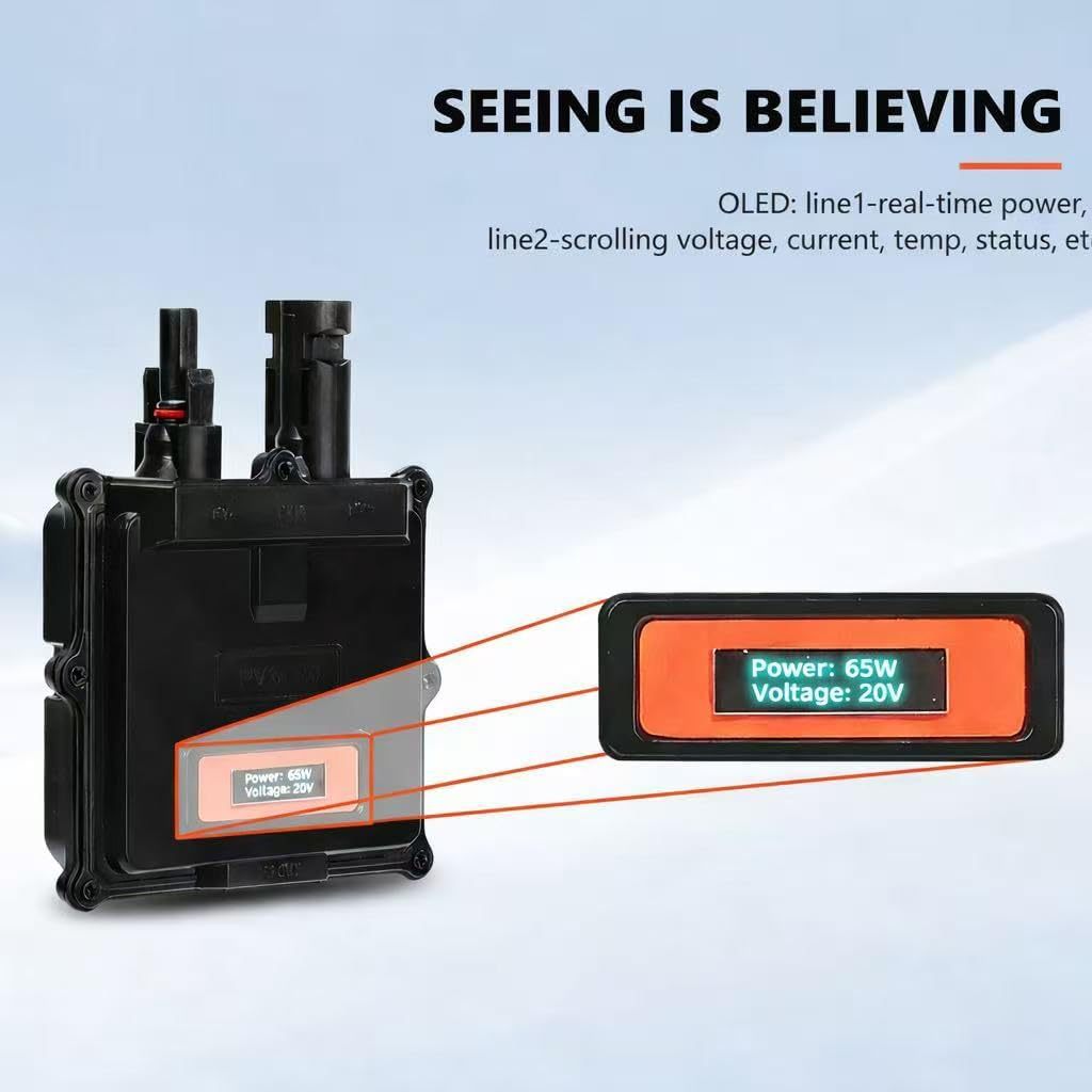 ELEJOY Portable Solar Charger PV2PD 65W PD3.0 Outdoor IP67