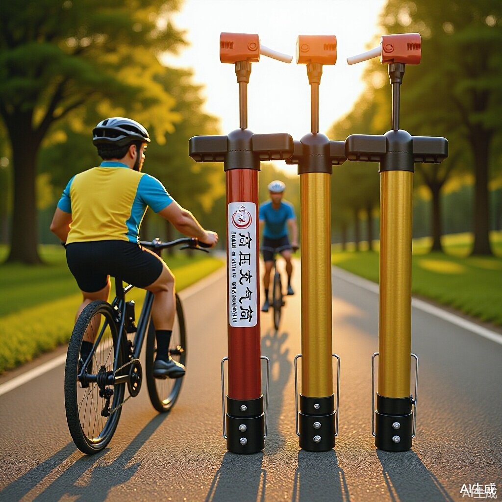 便携式自行车高压无缝钢管充气筒 电动车高压打气筒 脚踩手动气筒