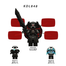 KDL848外贸专供袋装马桶人监控人拼装积木儿童玩具