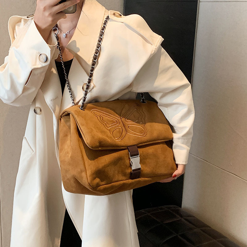 Nuova borsa a tracolla con catena monospalla di grande capacità, borsa da donna, borsa a tracolla con farfalla ricamata, borsa Maillard_voghion.com