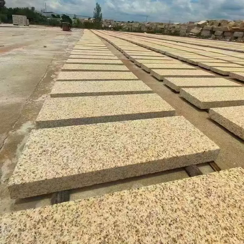 火烧板花岗岩外墙干挂石材户外别墅庭院地铺石芝麻灰荔枝面大理石