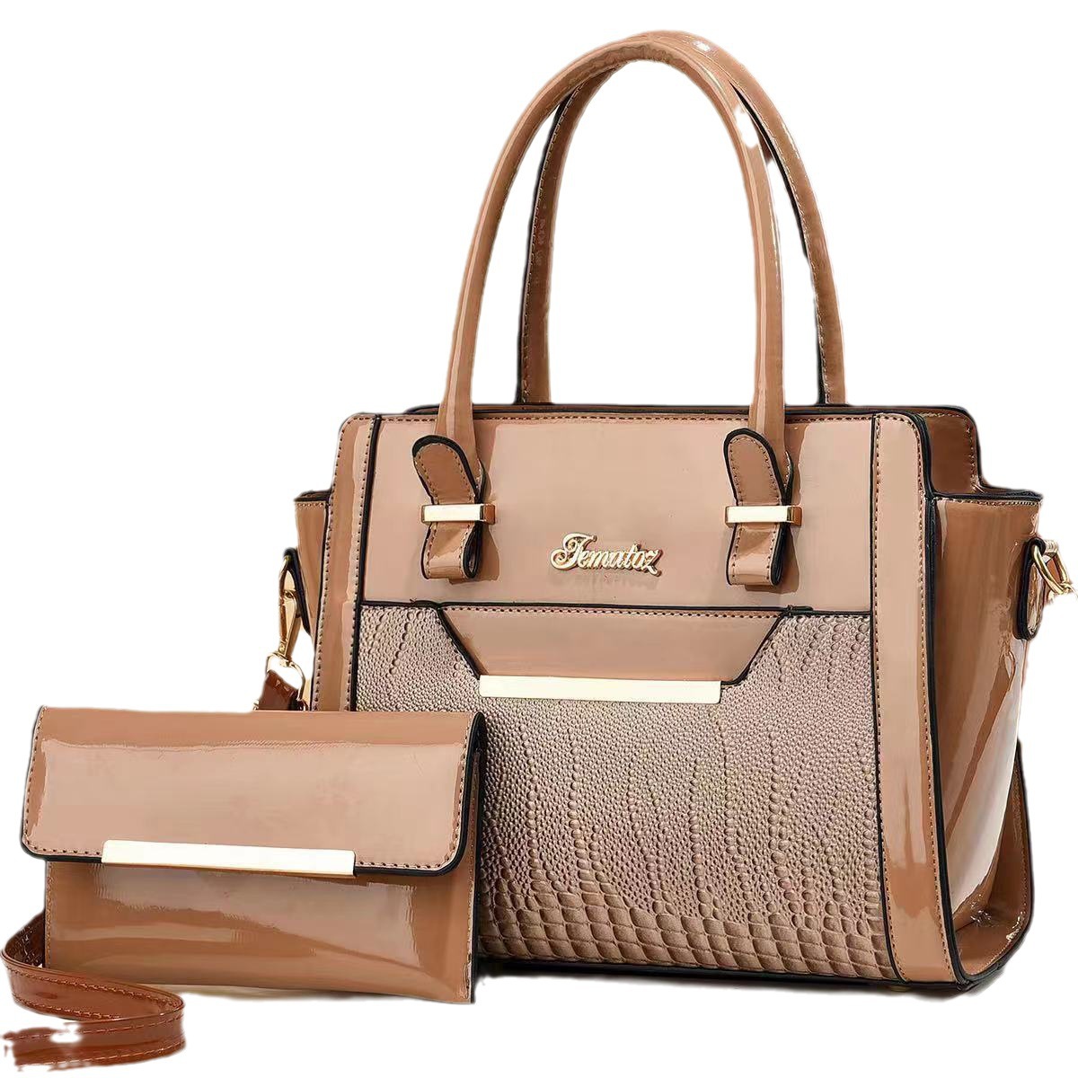 [Bolsos de mujer transfronterizos] bolsos de hombro casuales de mujer 2025, nuevos bolsos de mujer de gran capacidad, bolsos de moda de piel brillante