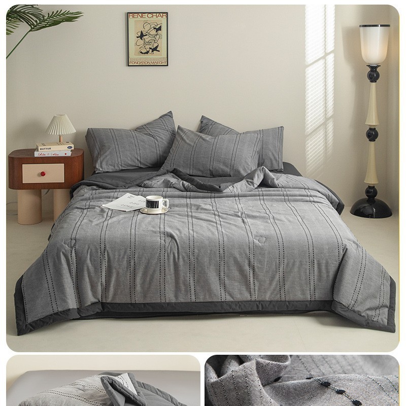Edredón fresco de verano de algodón lavable a máquina edredón de aire acondicionado de algodón lavado individual dormitorio doble edredón de verano edredón fino de verano