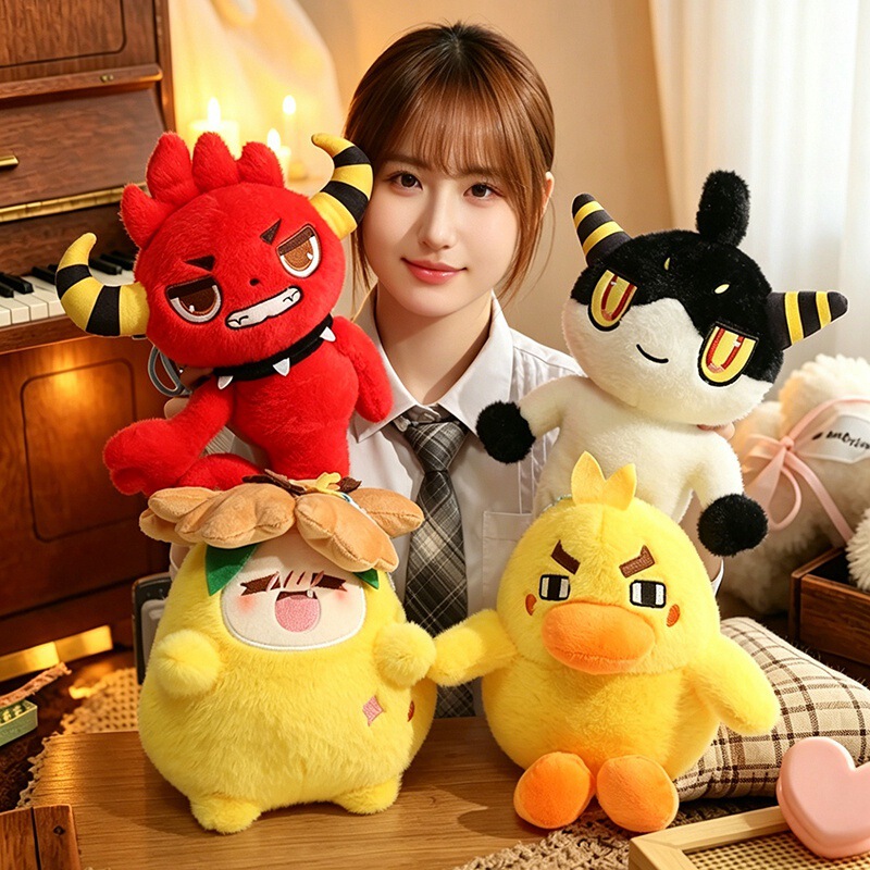 Rock Kingdom Plush Toys and Doll Accessories: Meow Meow Duck, Jiji, Spark, Chrysanthemum, Dilo, Toy Bag Charms Rock Kingdom Plush Toys and Doll Accessories: Meow Meow Duck, Jiji, Spark, Chrysanthemum, Dilo, Toy Bag Charms