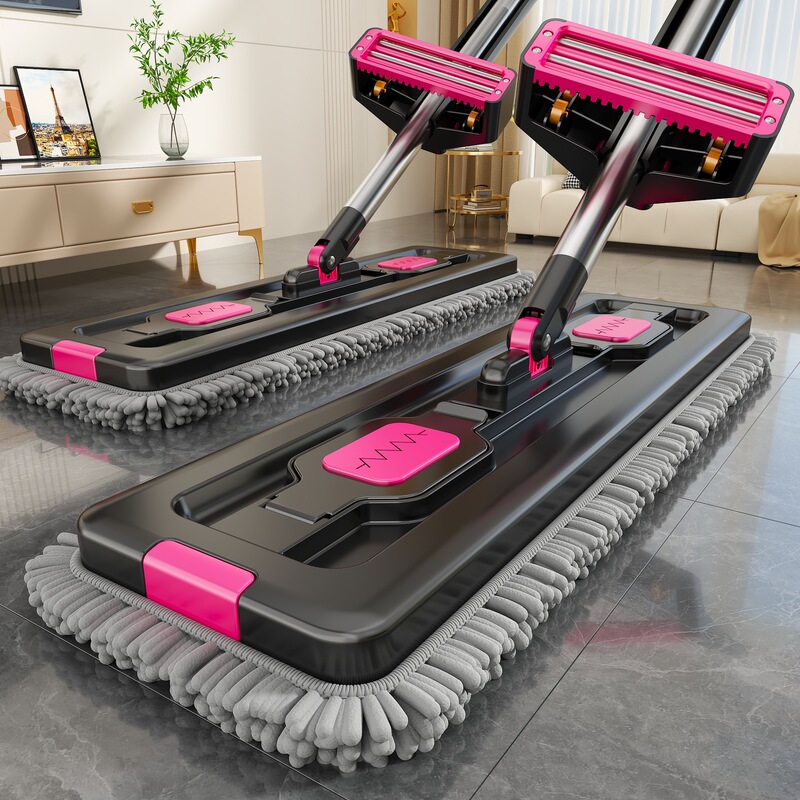 45cm Extended Flat Mop Wooden Tile Ceiling Cleaning Brush Dry and Wet Dual-Use Household Chenille Mop 45cm Extended Flat Mop Wooden Tile Ceiling Cleaning Brush Dry and Wet Dual-Use Household Chenille Mop