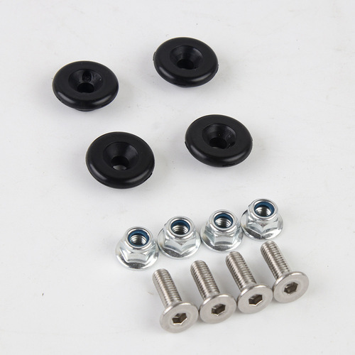 Motorcycle General Aluminum Alloy Tail Box T-shaped Tail Box Fasteners Stamped Quick Release Bottom Plate Silent Durable Plastic Pads