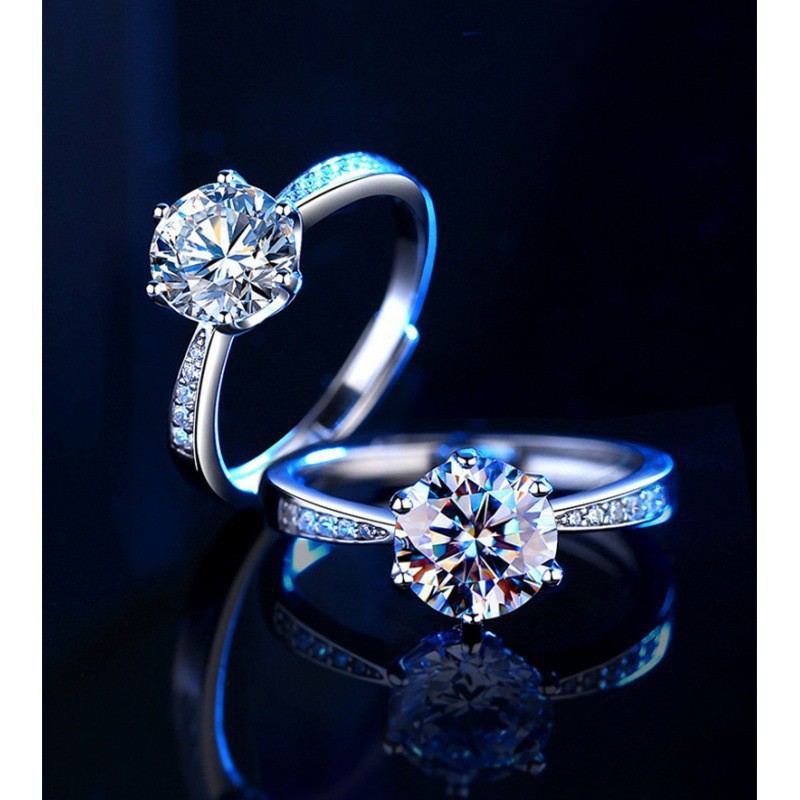 1 carat women's ring [main stone 6.5mm]